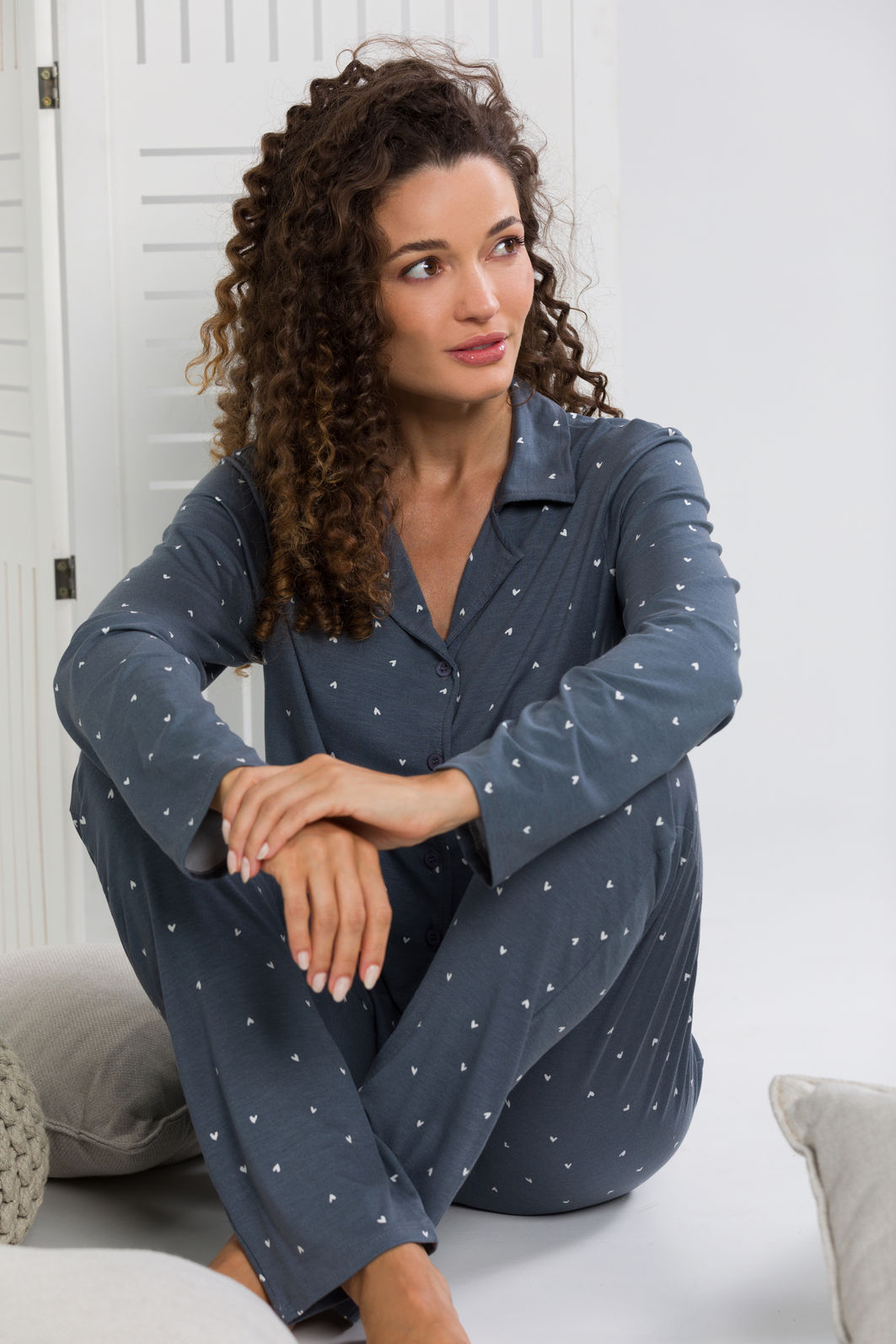 PIJAMA MANGA LONGA AMERICANO CORAÇÕES