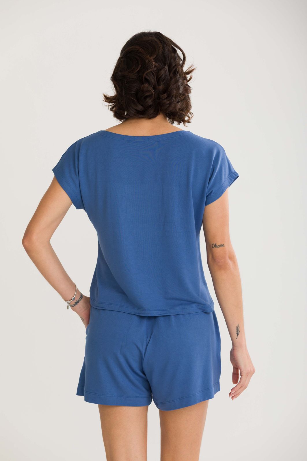 CONJUNTO BASIC MANGA CURTA MOLECOTTON AZUL CONJUNTO BASIC MANGA CURTA MOLECOTTON AZUL