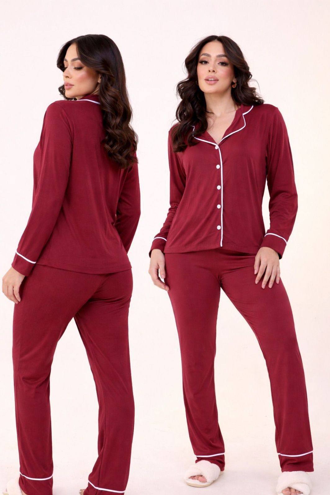 Pijama Americano Longo Vinho Pijama Americano Longo Vinho