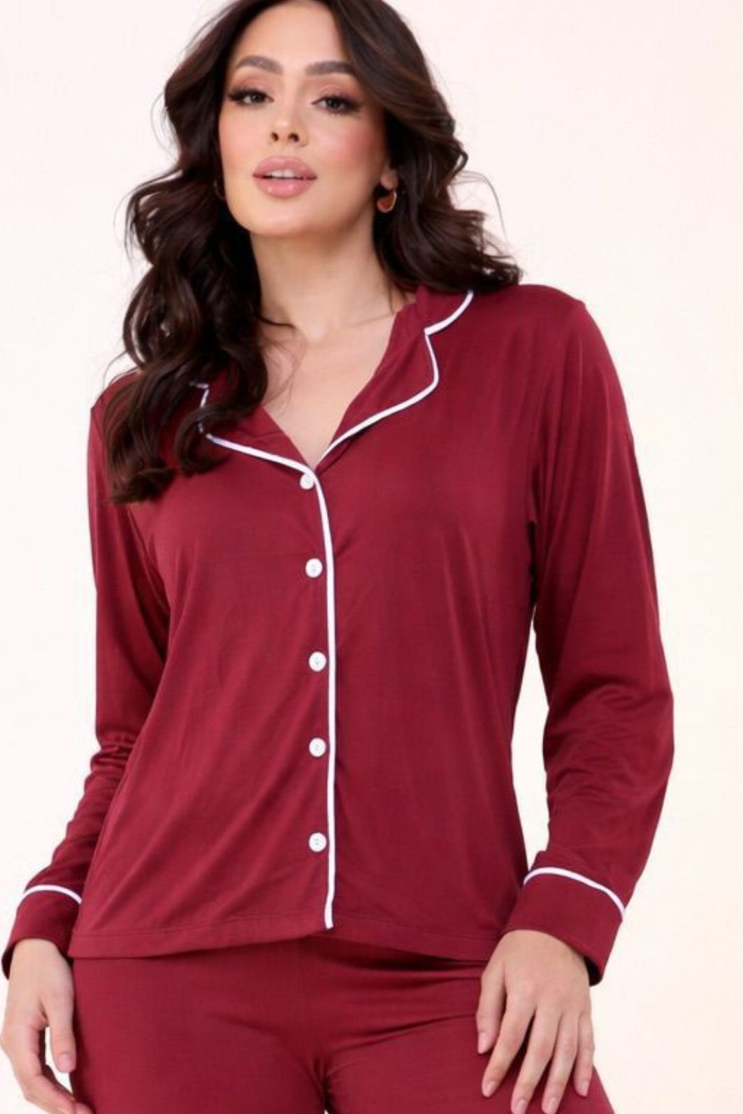 Pijama Americano Longo Vinho Pijama Americano Longo Vinho