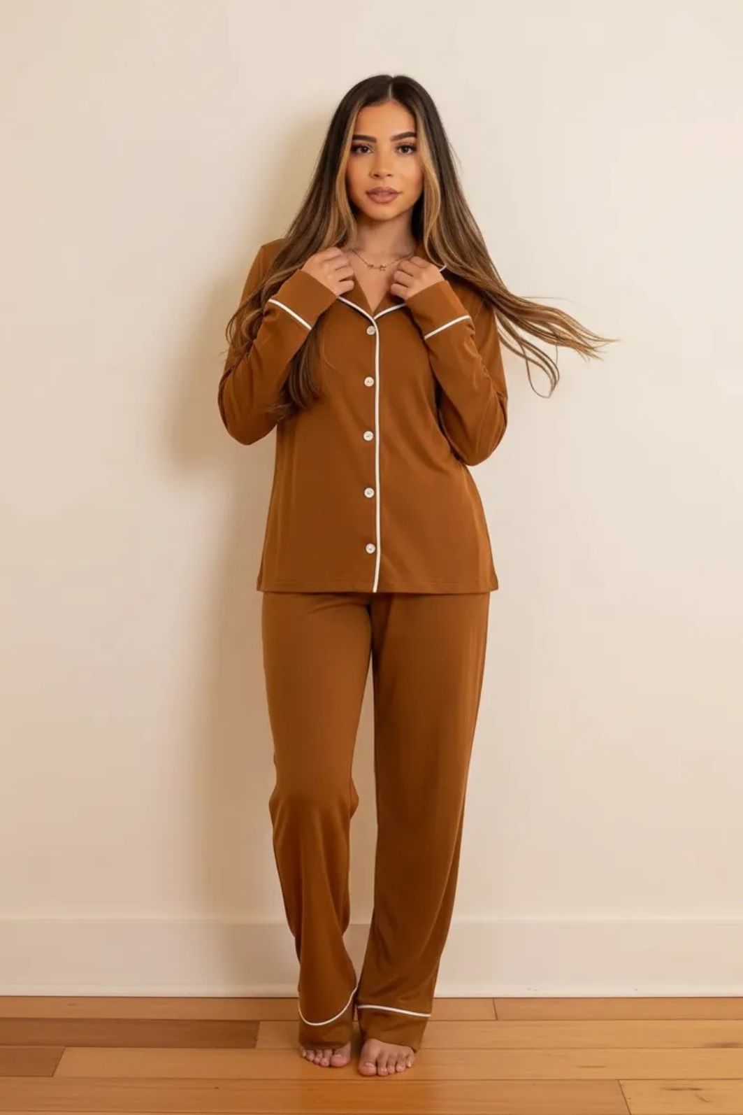 Pijama Americano Longo Chocolate Pijama Americano Longo Chocolate