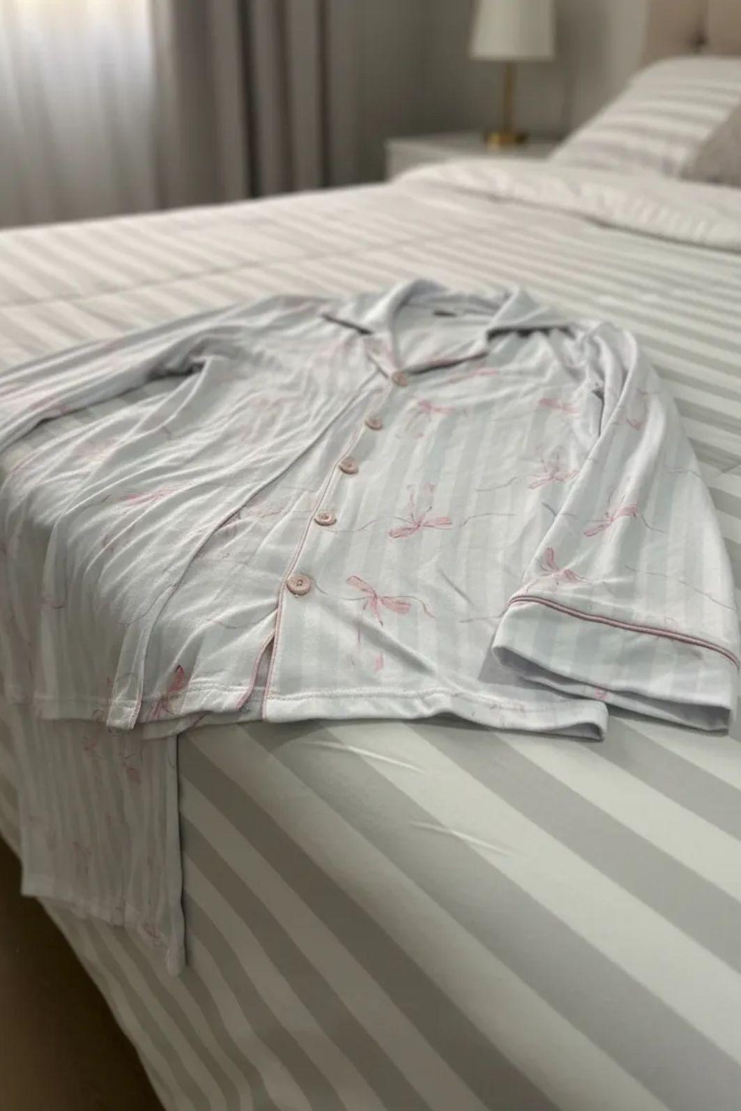 Pijama Americano Longo Laços Pijama Americano Longo Laços