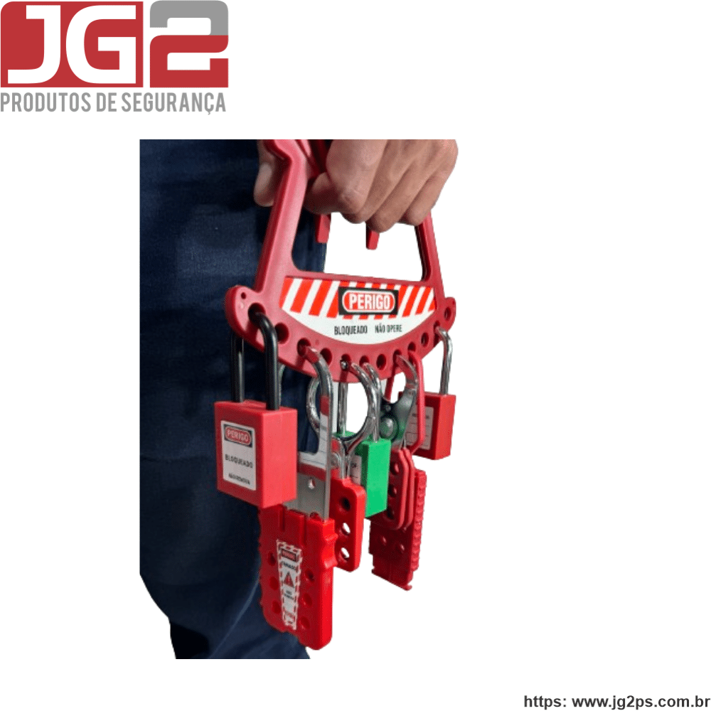 Estação de cadeados JG2 plástica portátil com 12 furos JGL511-1