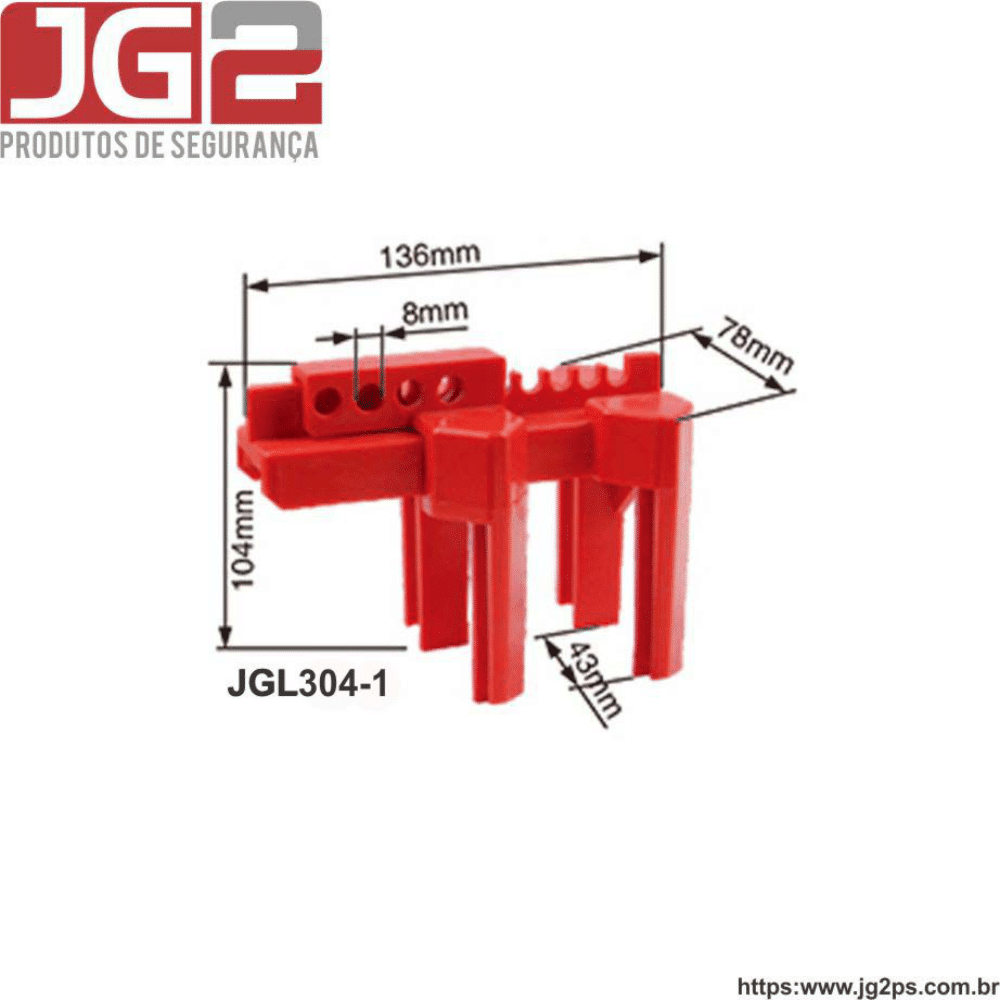 Dispositivo de bloqueio JG2 plástico ajustável para válvula tipo esfera de 1/2" a 2.1/2" JGL304-1 Dispositivo de bloqueio JG2 plástico ajustável para válvula tipo esfera de 1/2" a 2.1/2" JGL304-1