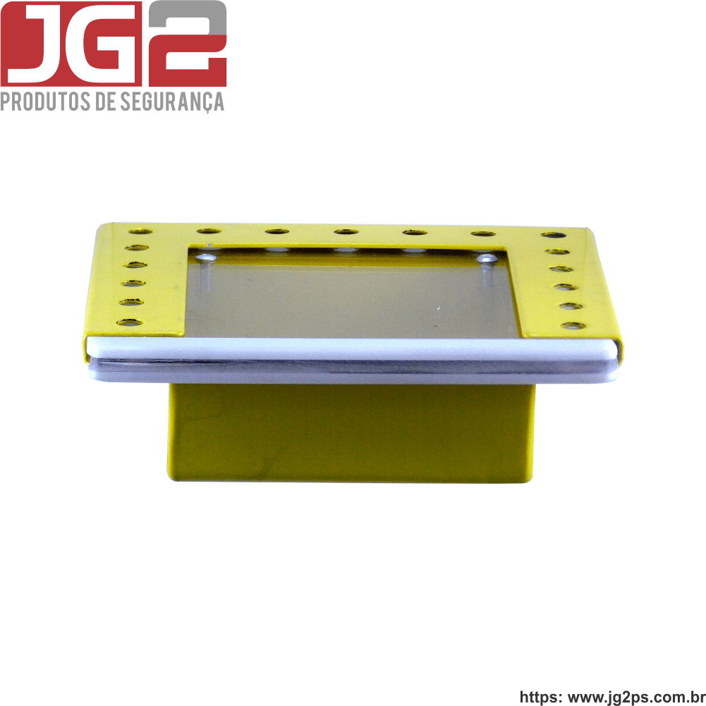 Caixa de bloqueio e travamento JG2 em aço de tampa deslizante acrílica com 17 Furos  JGL501-1