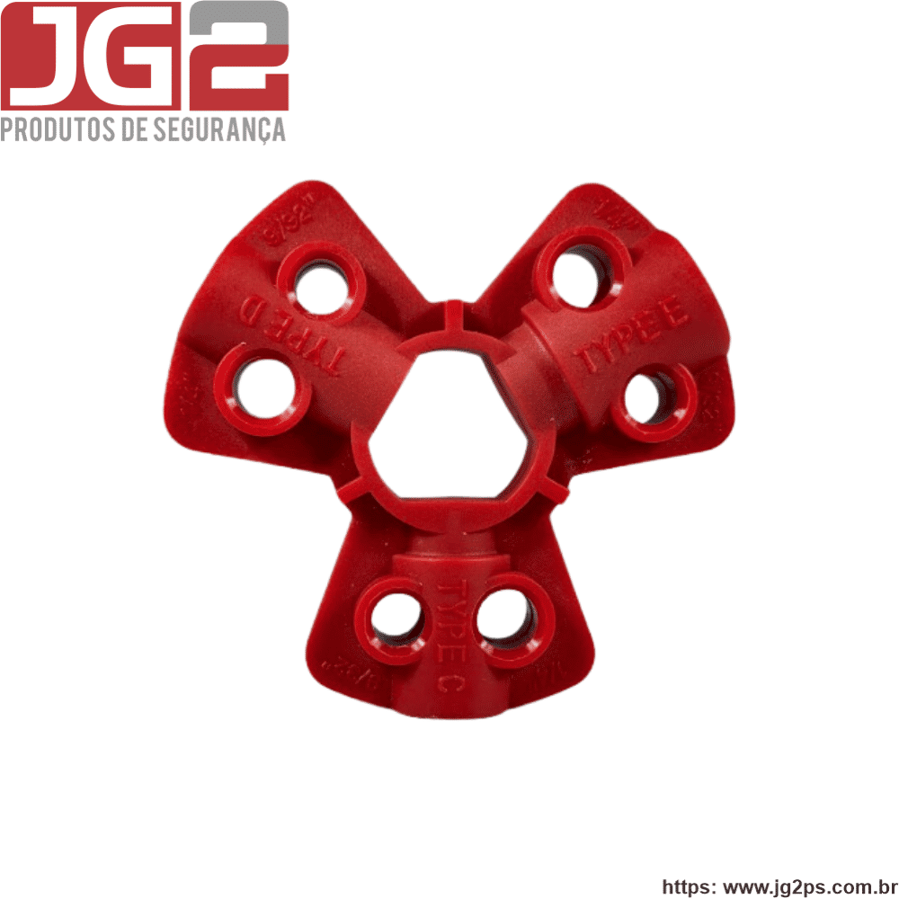 Dispositivo Multibloqueio JG2 plástico para válvula pneumática com engate de Ø6.4mm, Ø9.5mm ou Ø12.7mm JGL311-1 Dispositivo Multibloqueio JG2 plástico para válvula pneumática com engate de Ø6.4mm, Ø9.5mm ou Ø12.7mm JGL311-1