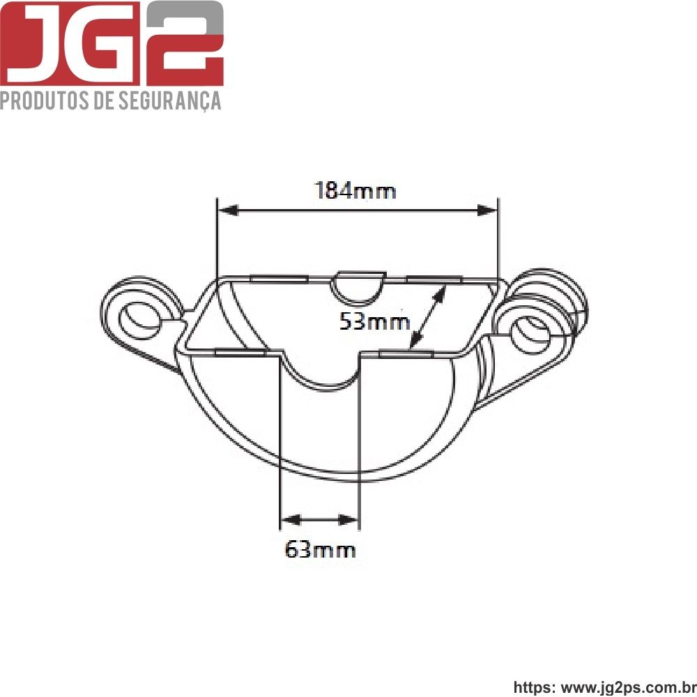 Dispositivo de Bloqueio JG2 para válvula gaveta, válvula volante ou válvula globo de 5" a 6.1/2" (130mm a 170 mm)  JGL300-3