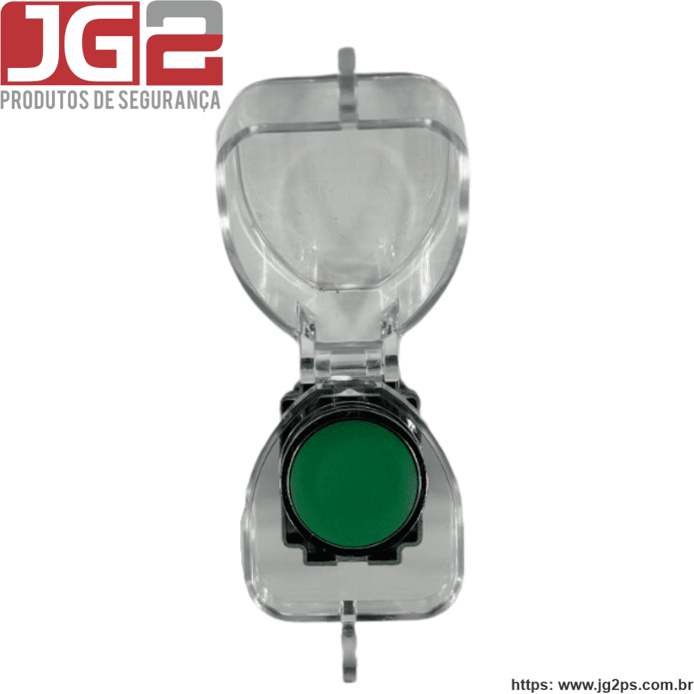 Bloqueio JG2 para botão emergencial em resina com furo de Ø30mm JGL202-2 Bloqueio JG2 para botão emergencial em resina com furo de Ø30mm JGL202-2