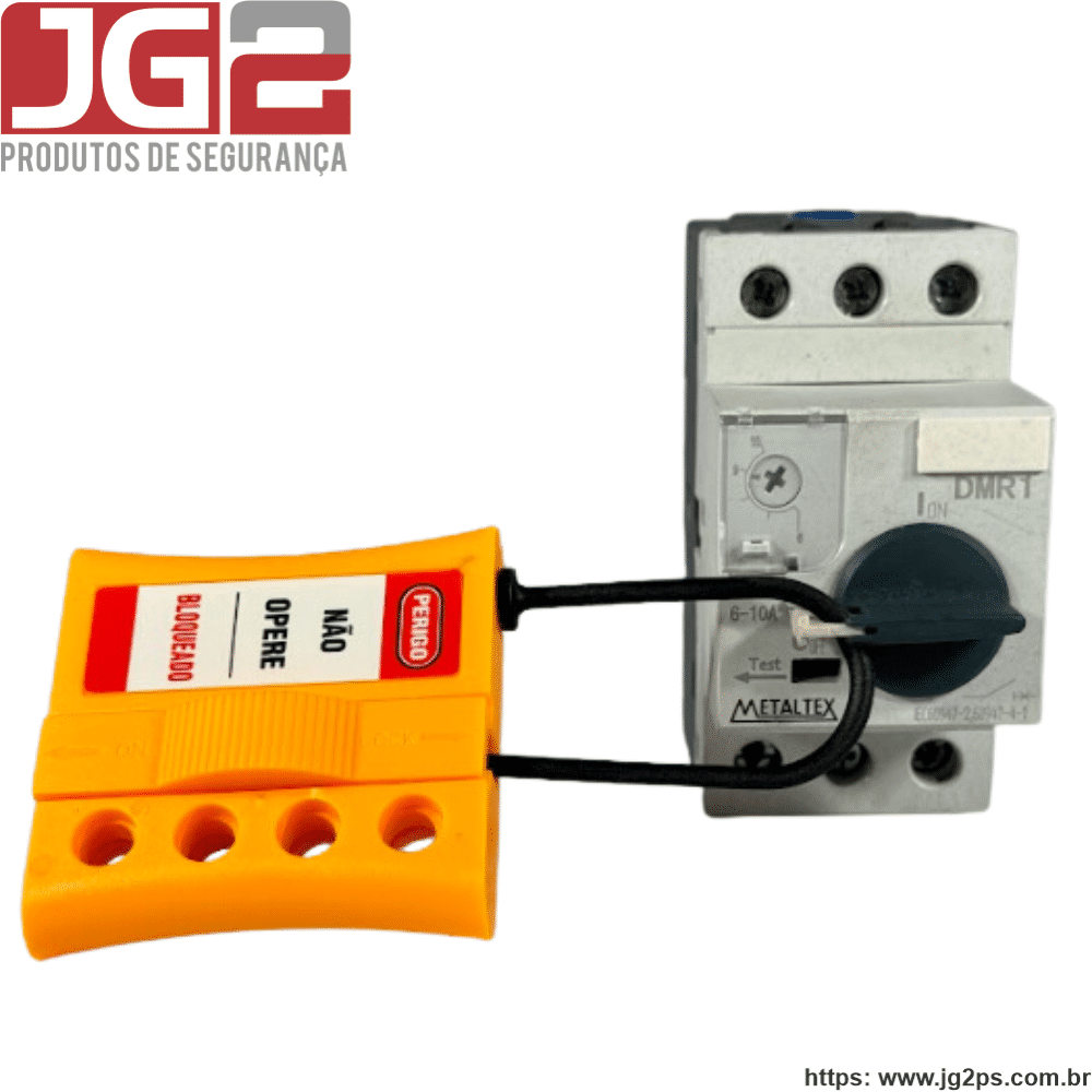 Dispositivo de bloqueio JG2 para disjuntor motor 61x105mm com haste de 3mm  JGL152-1