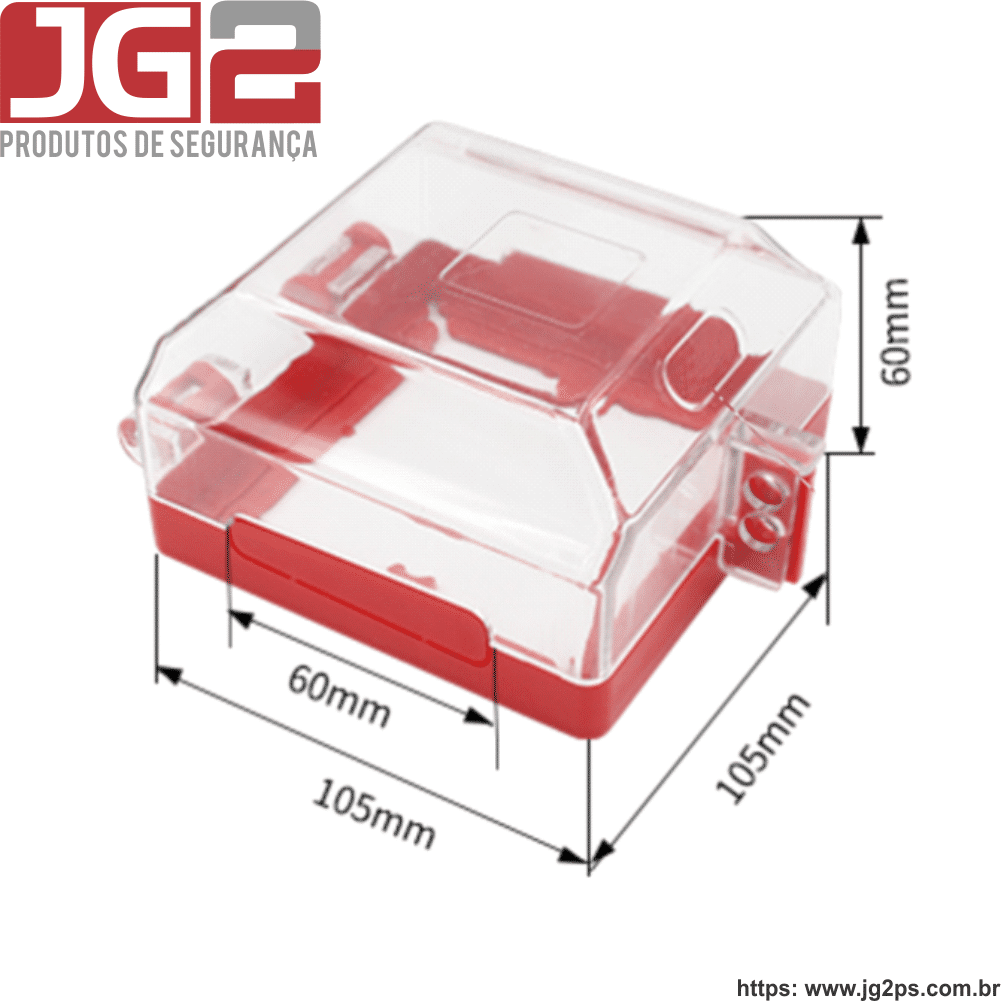 Bloqueio JG2 para botão emergencial de parede e painel de acionamento com furo de 8mm JGL204-1 Bloqueio JG2 para botão emergencial de parede e painel de acionamento com furo de 8mm JGL204-1