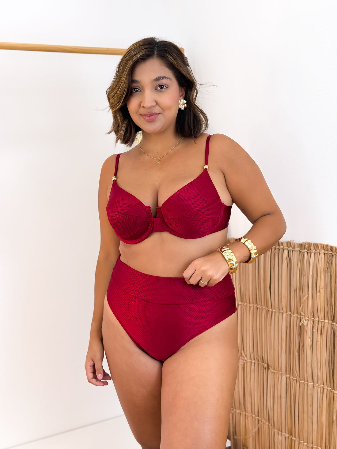 ARO STIL COM CALCINHA HOT PANTS - BORDÔ ARO STIL COM CALCINHA HOT PANTS - BORDÔ