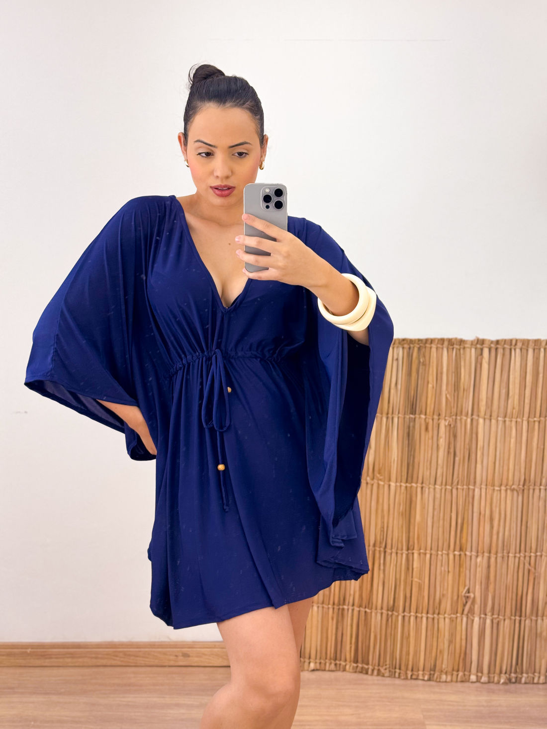KAFTAN CURTA - AZUL MARINHO KAFTAN CURTA - AZUL MARINHO