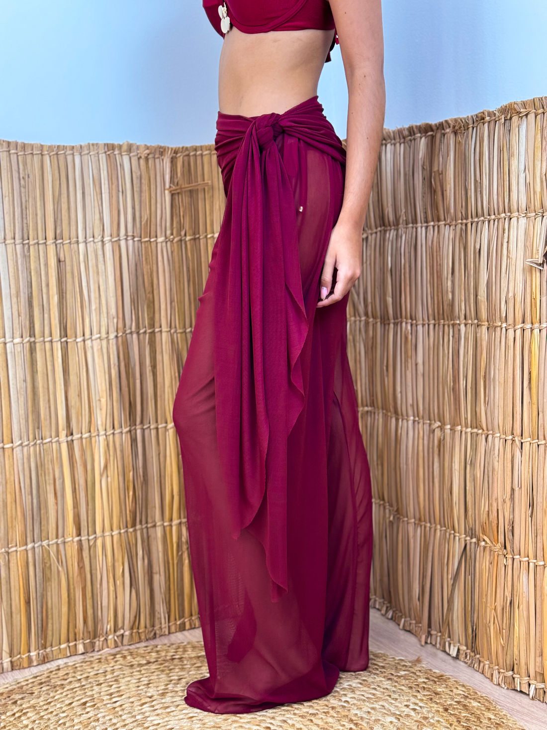 CALÇA GLOW - BORDÔ