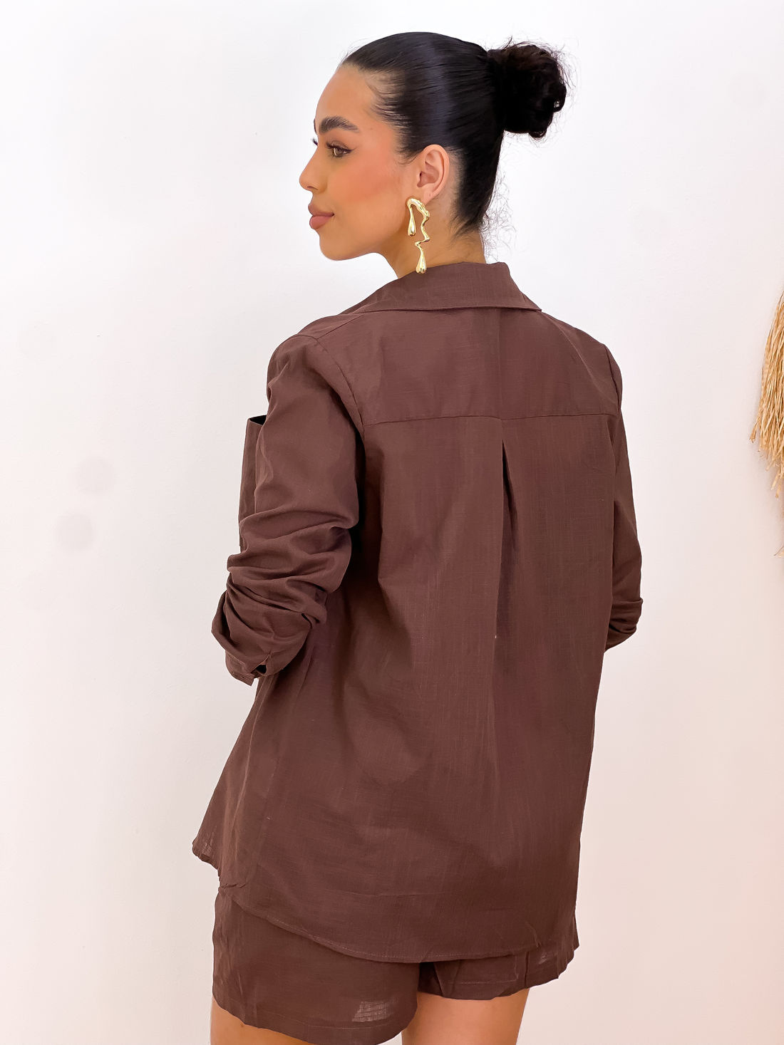 KIT CAMISA E SHORT SUMMER - MARROM