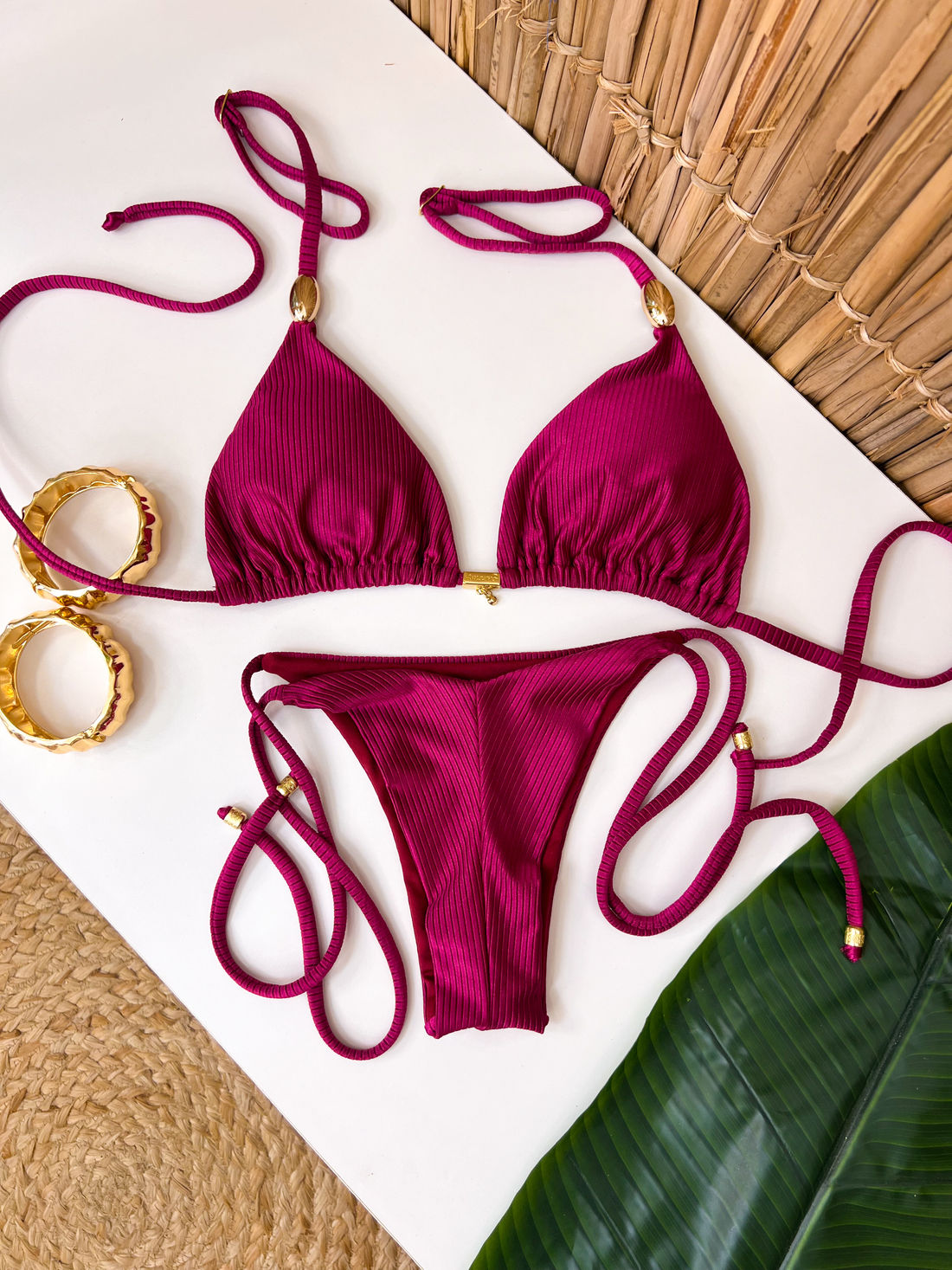CORTININHA CELESTE CALCINHA DE AMARRAR - MARSALA