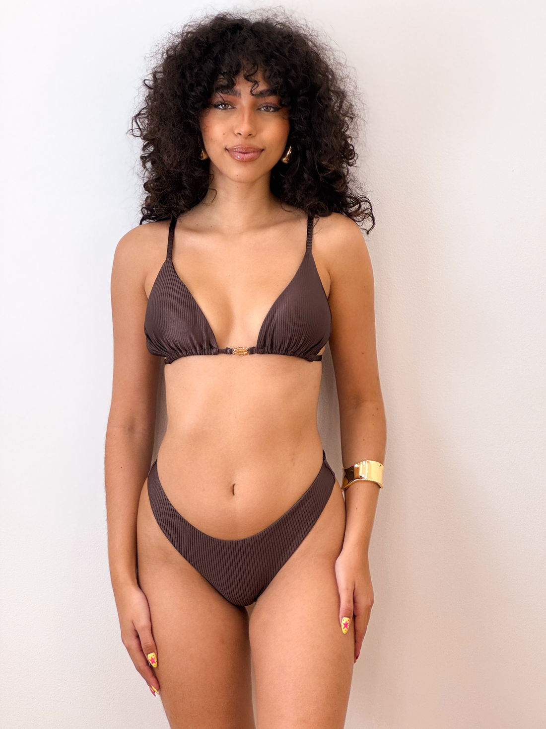 CORTININHA BÚZIOS CALCINHA ASA DELTA - MARROM