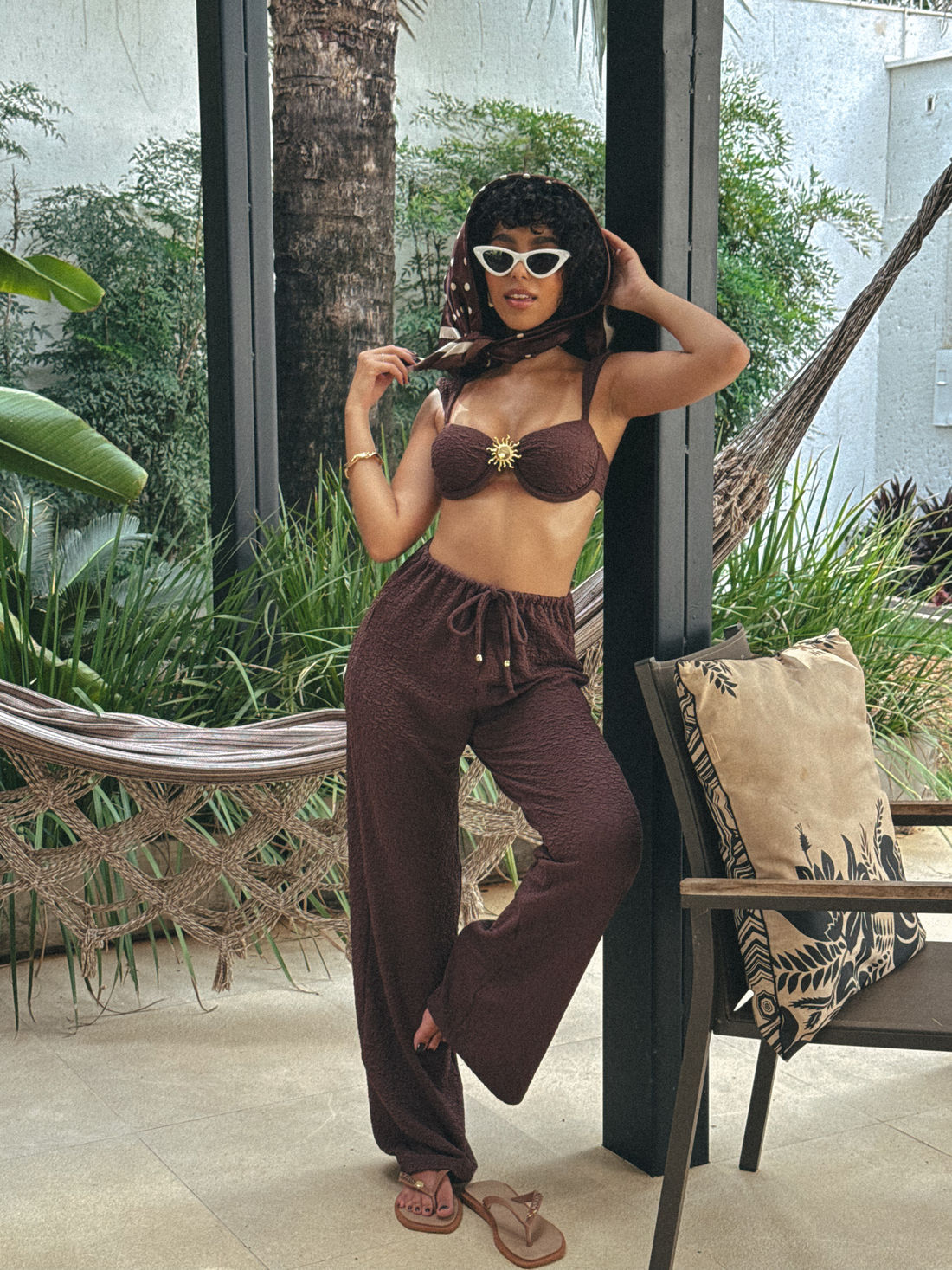 CALÇA MALIBU - MARROM CALÇA MALIBU - MARROM