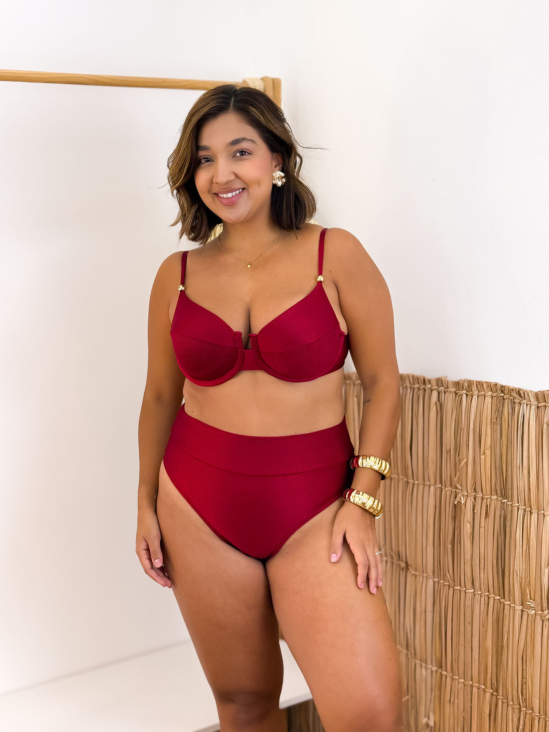 ARO STIL COM CALCINHA HOT PANTS - BORDÔ ARO STIL COM CALCINHA HOT PANTS - BORDÔ