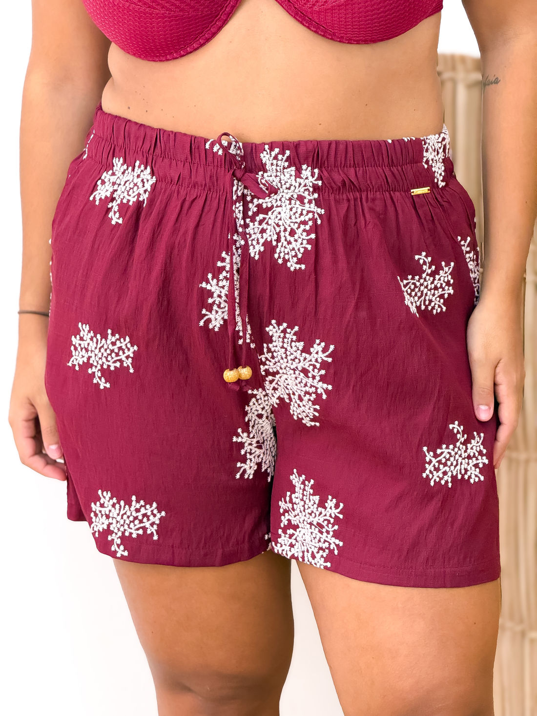 KIT VENEZA CHEMISE + SHORT - BORDÔ KIT VENEZA CHEMISE + SHORT - BORDÔ