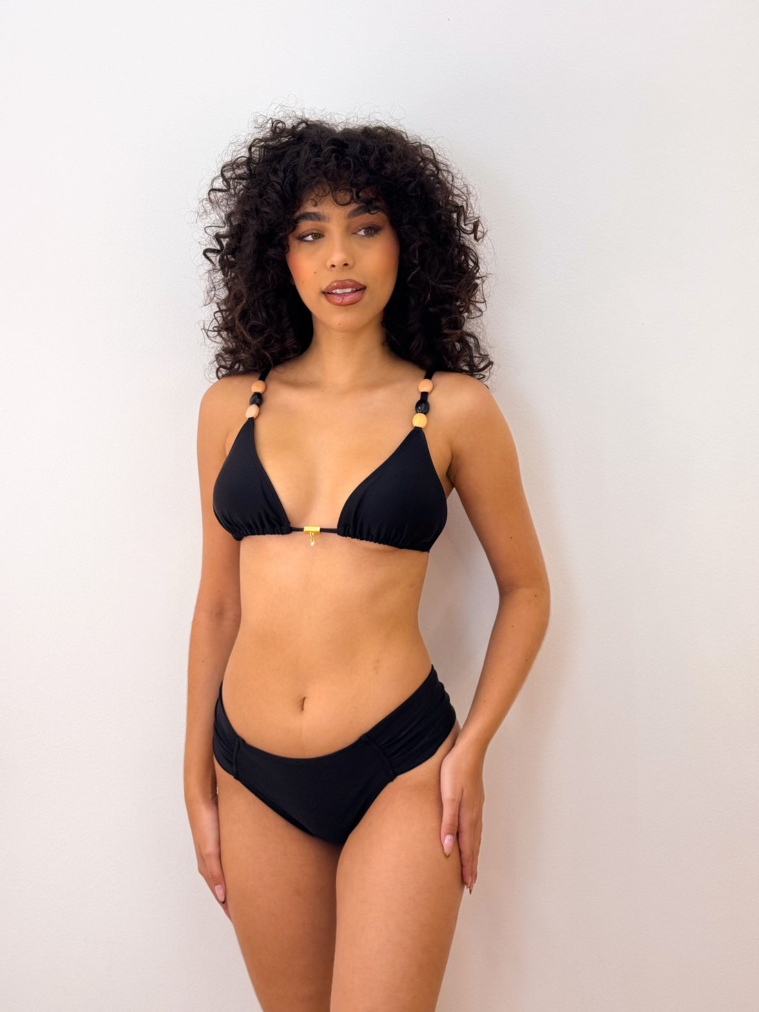 CORTININHA BALI COM CALCINHA BOMBOM - PRETO