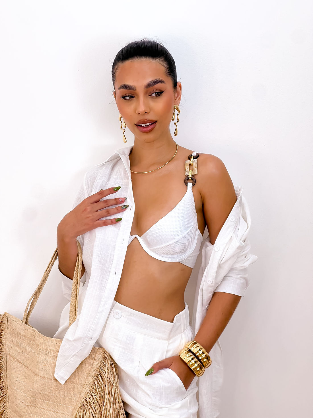 KIT CAMISA E SHORT SUMMER - BRANCO