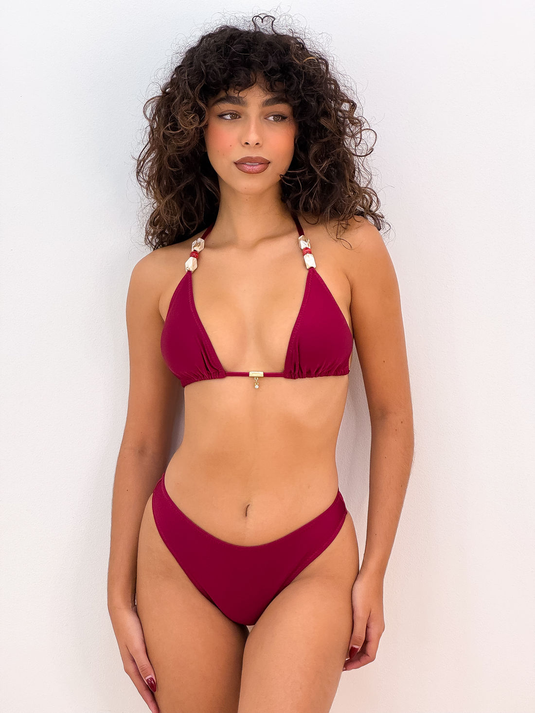 CORTININHA ROMÃ COM CALCINHA TANGA - CARMIM CORTININHA ROMÃ COM CALCINHA TANGA - CARMIM