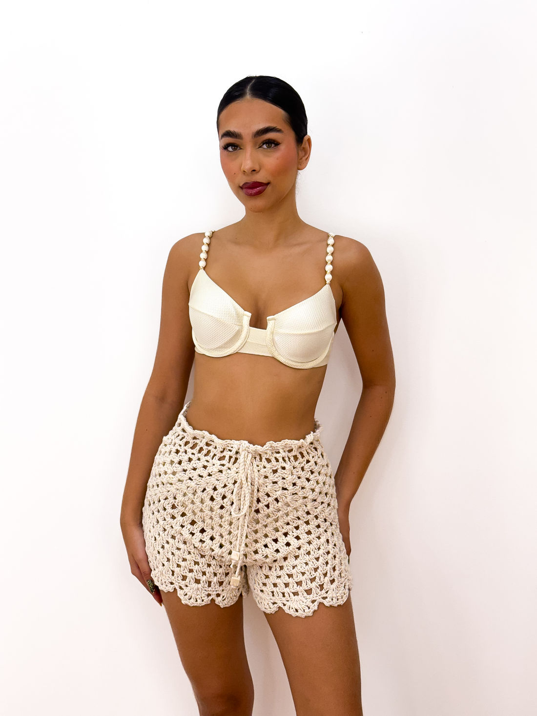 SHORT CROCHÊ SUNSET - OFF WHITE