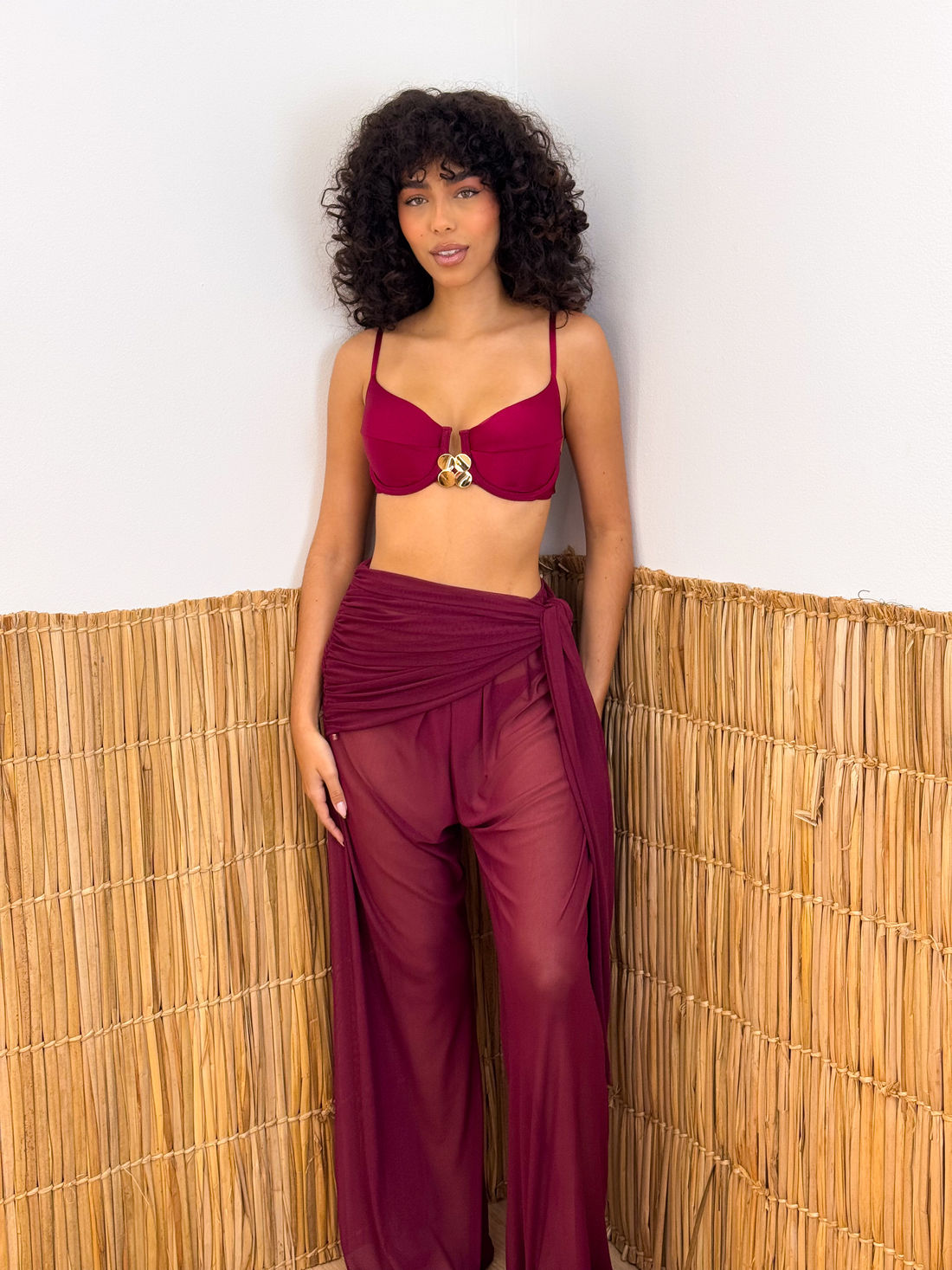 CALÇA GLOW - BORDÔ