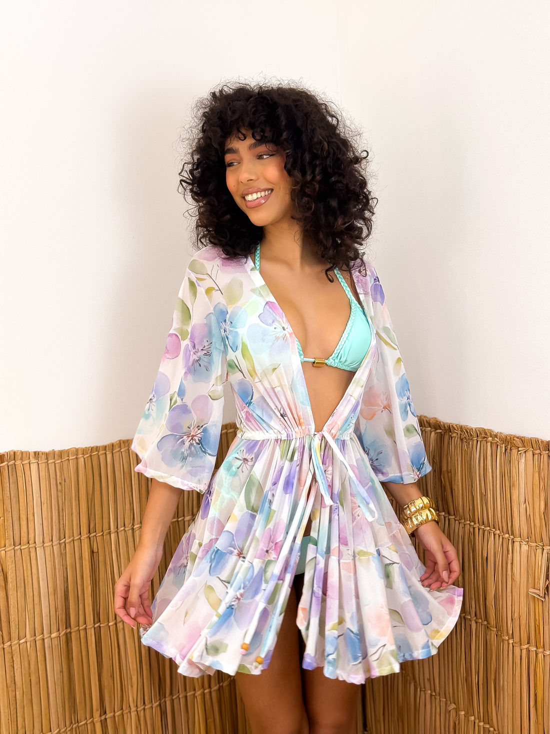 SAÍDA SUMMER - FLORES LILÁS