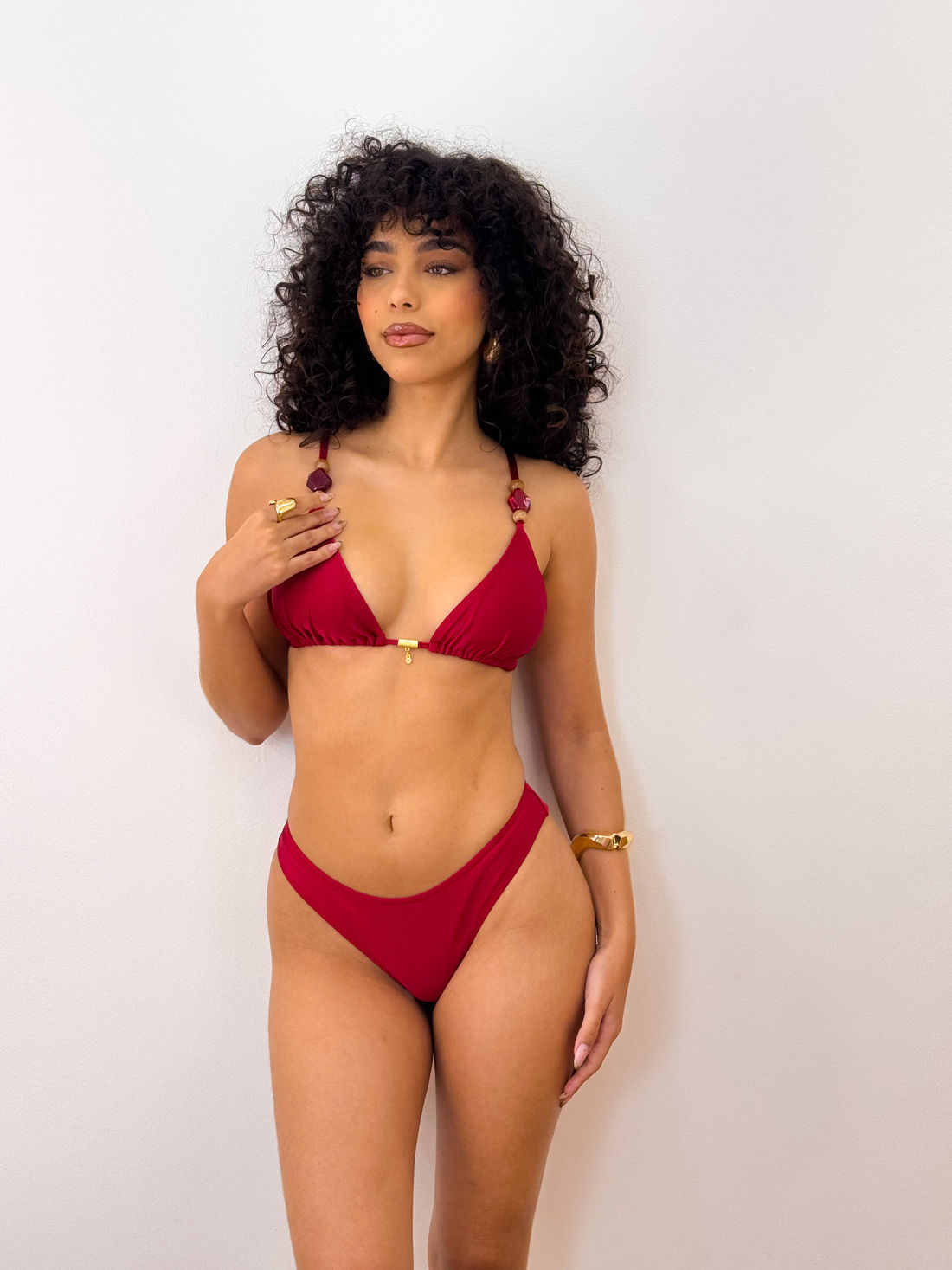 CORTININHA BALI COM CALCINHA ASA DELTA - VERMELHO DIVINO