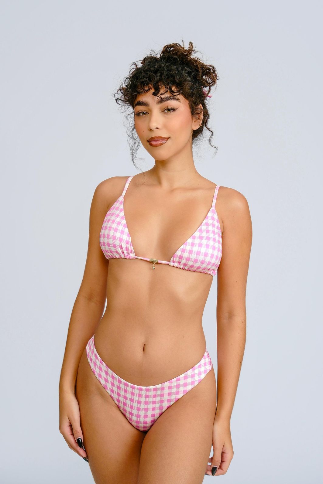 XADREZ ROSA - CORTININHA ASA DELTA