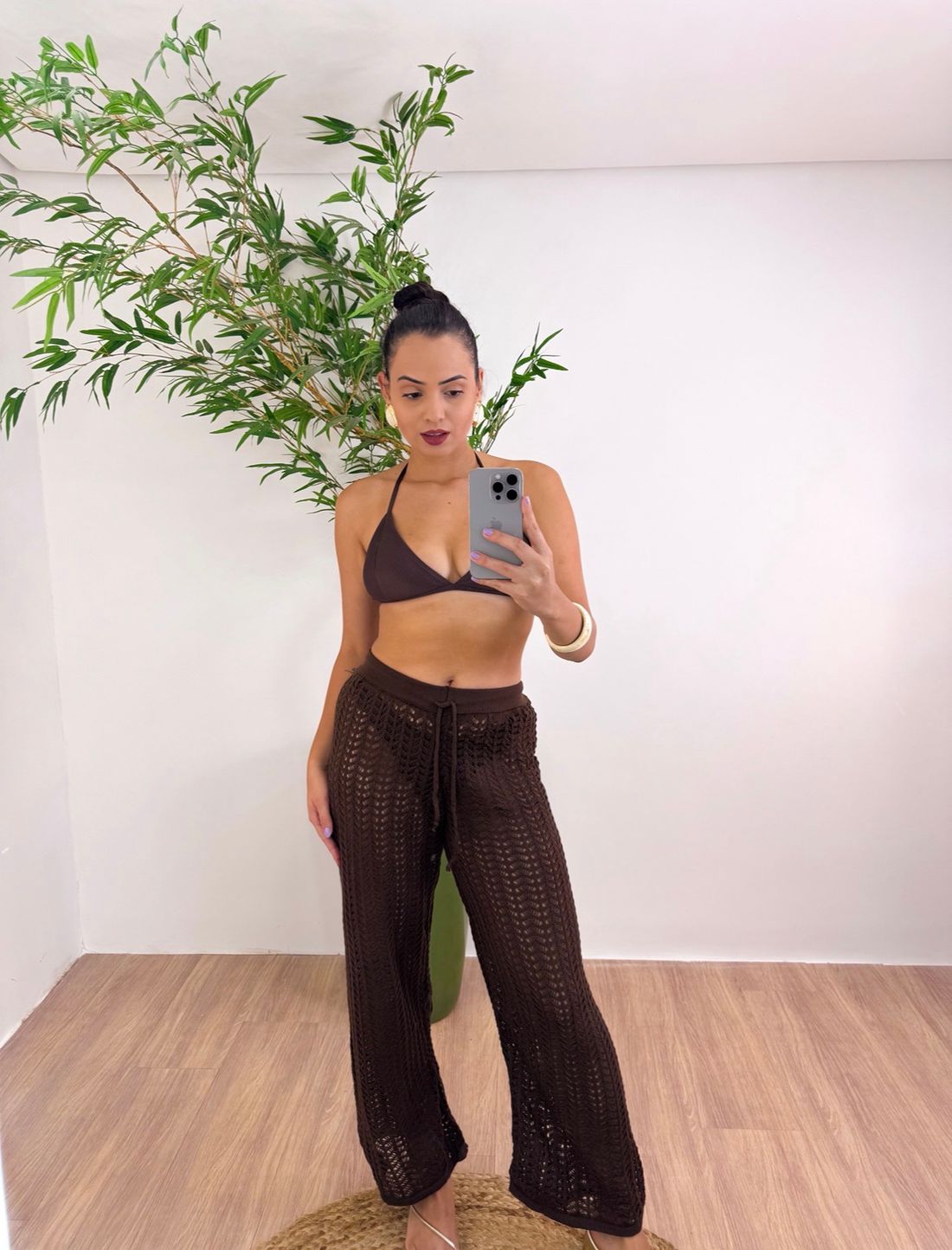 CALÇA FLORENÇA - MARROM CAFÉ