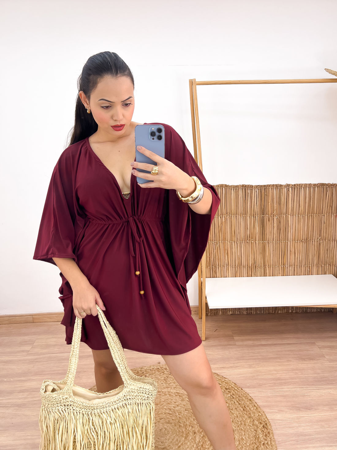 KAFTAN CURTA - BORDÔ