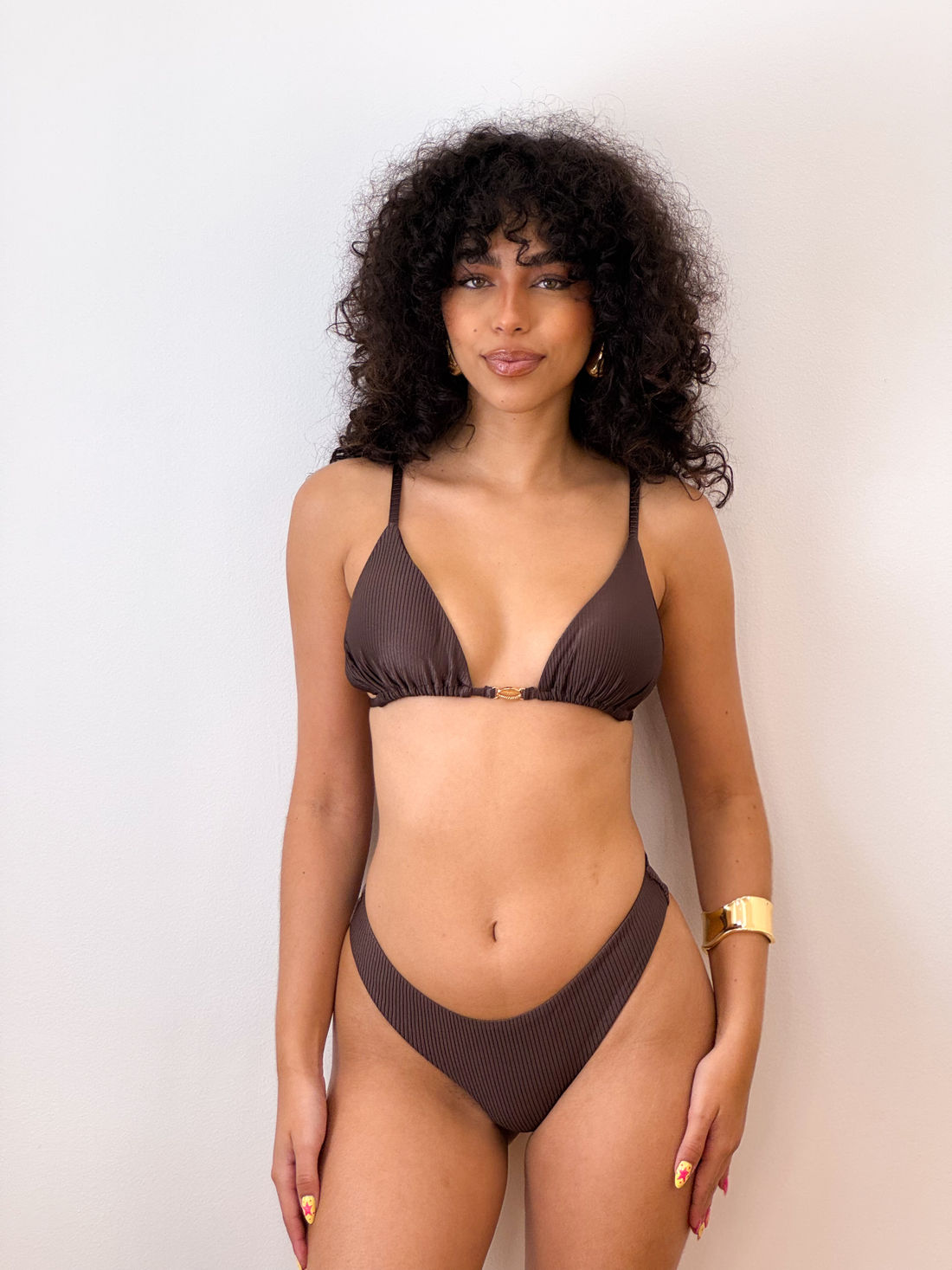 CORTININHA BÚZIOS CALCINHA ASA DELTA - MARROM