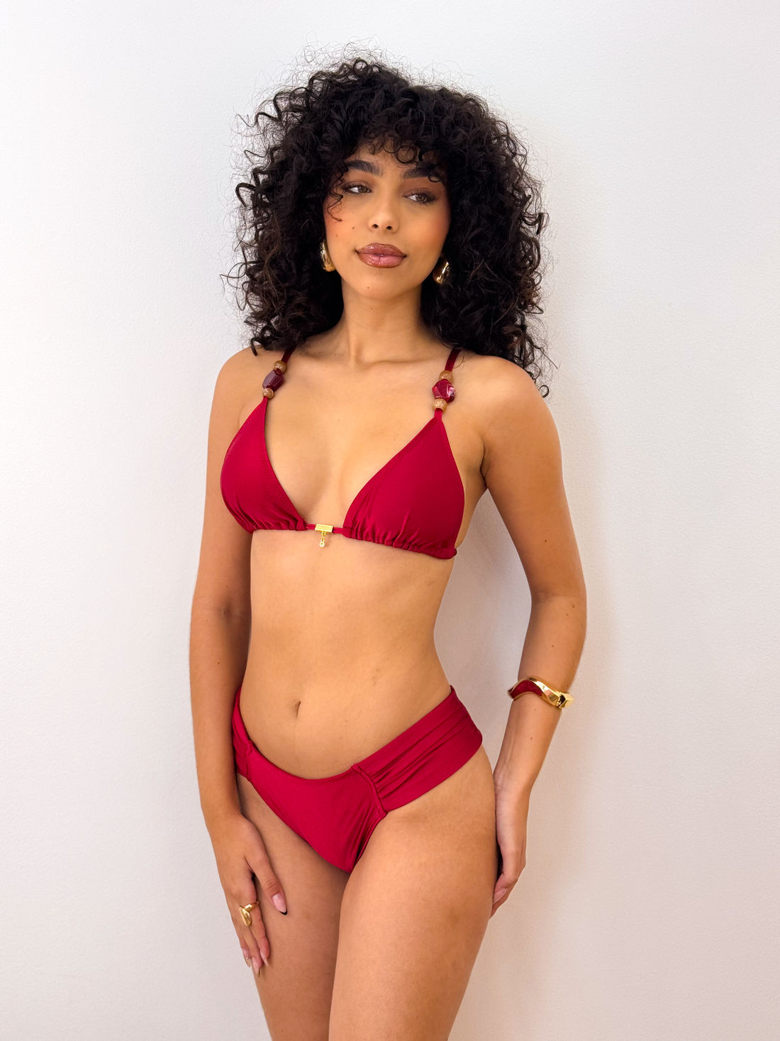 CORTININHA BALI COM CALCINHA BOMBOM - VERMELHO DIVINO