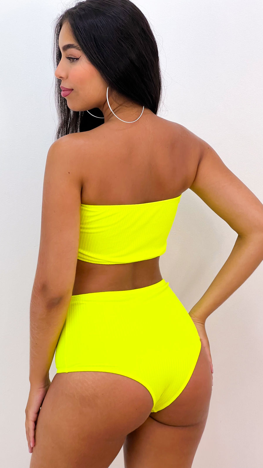 Neon yellow outlet hot pants