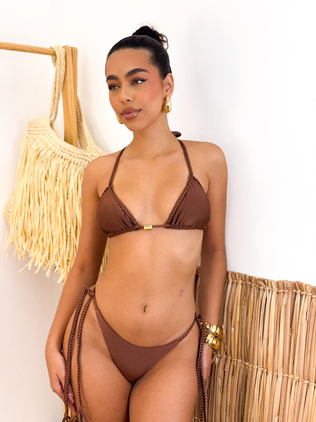 CORTININHA TRANÇA CALCINHA FIO DUPLO - MARROM CAPPUCINO CORTININHA TRANÇA CALCINHA FIO DUPLO - MARROM CAPPUCINO