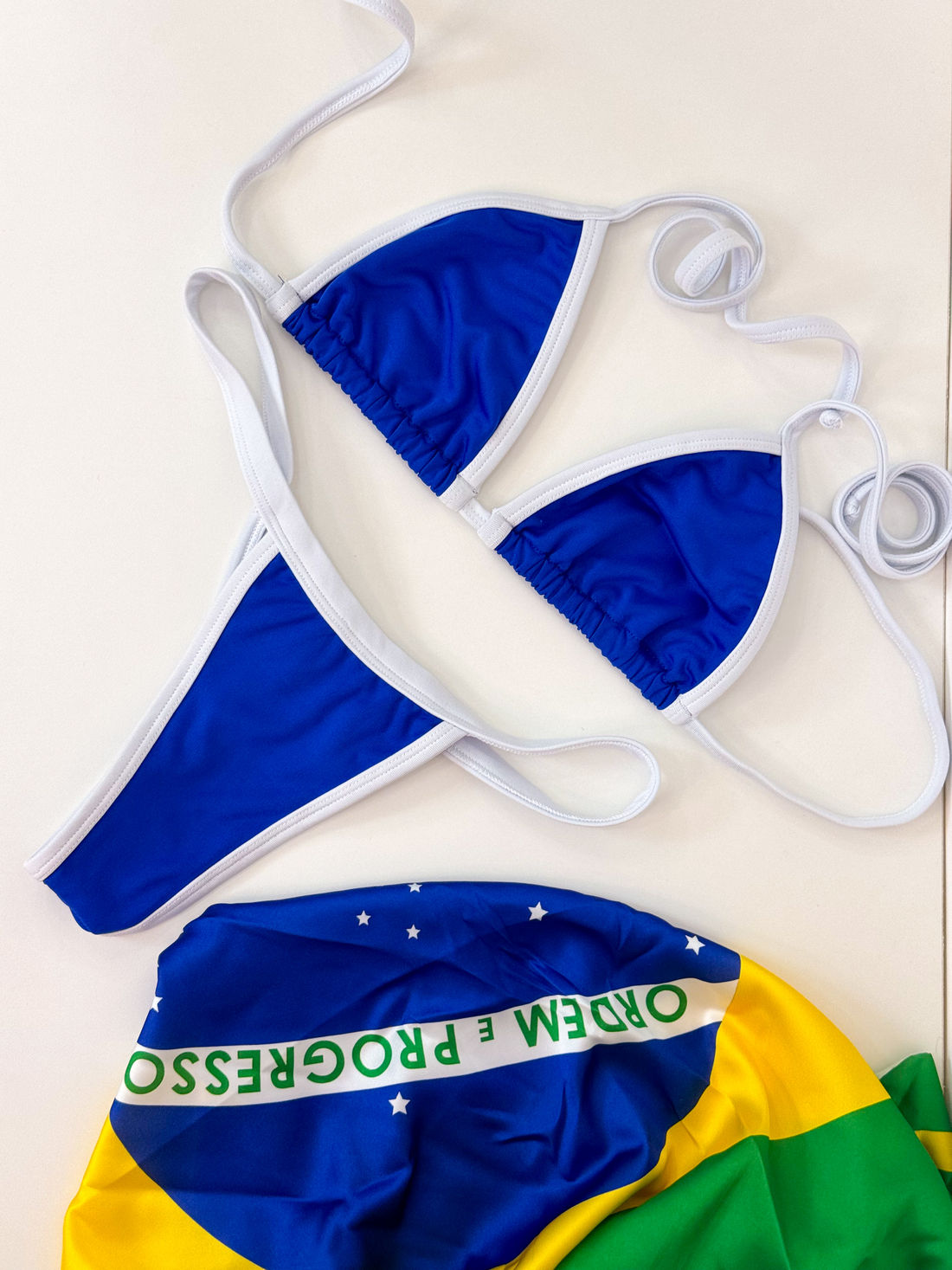 CORTININHA RIO - AZUL E BRANCO