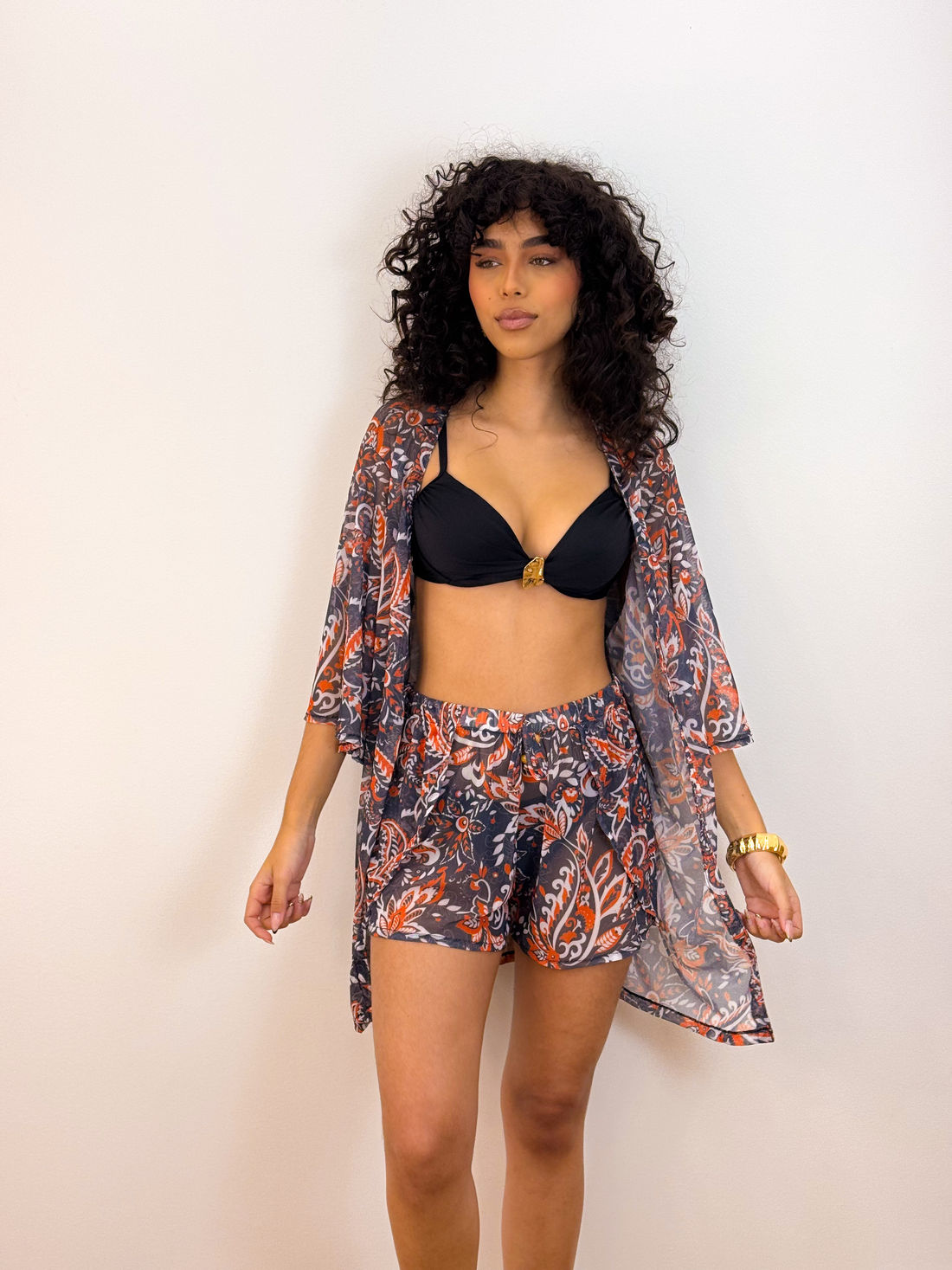 KIT RIO - FLORAL CINZA