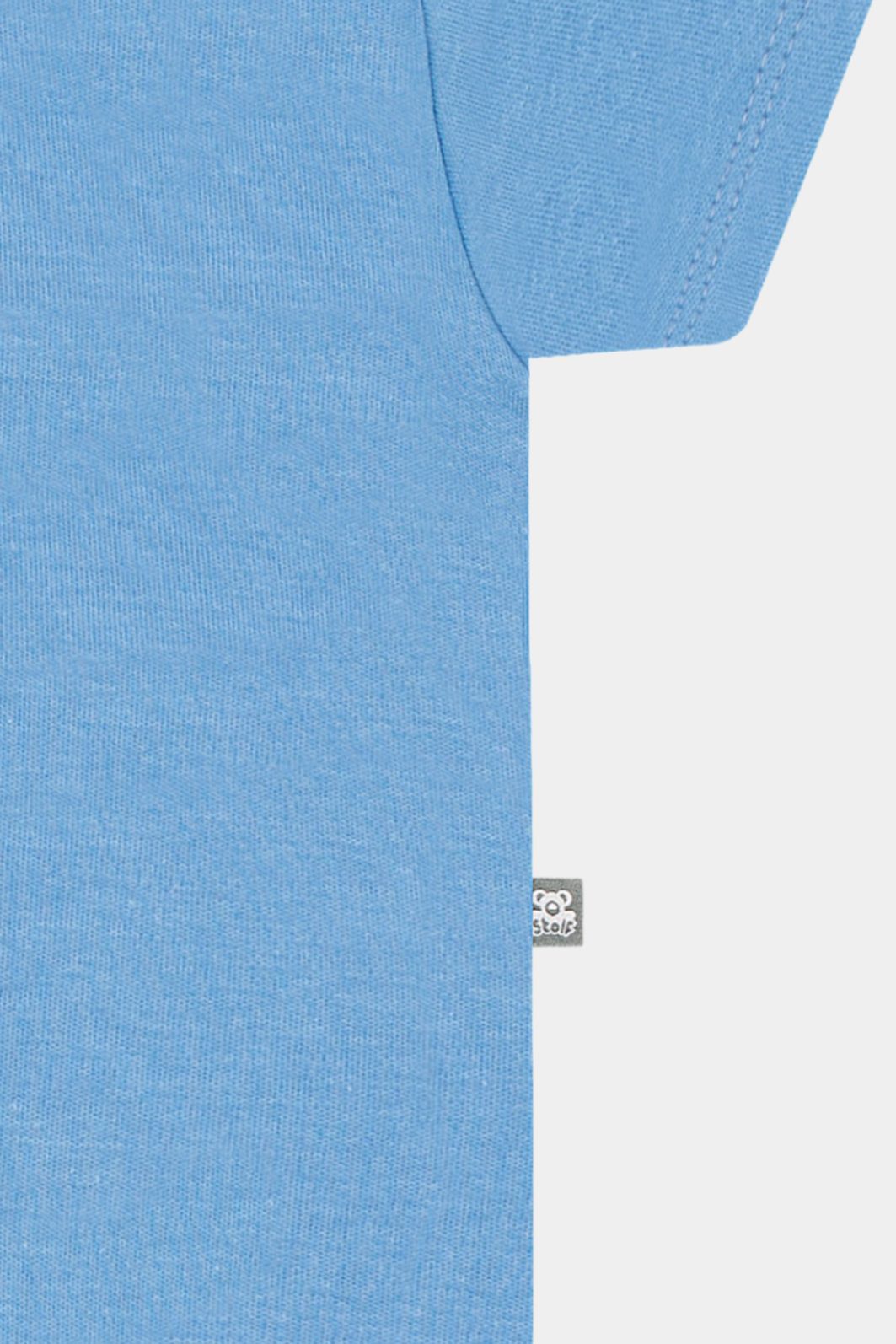 Conjunto Suedine Camiseta Curta e Calça Azul Médio Stolf