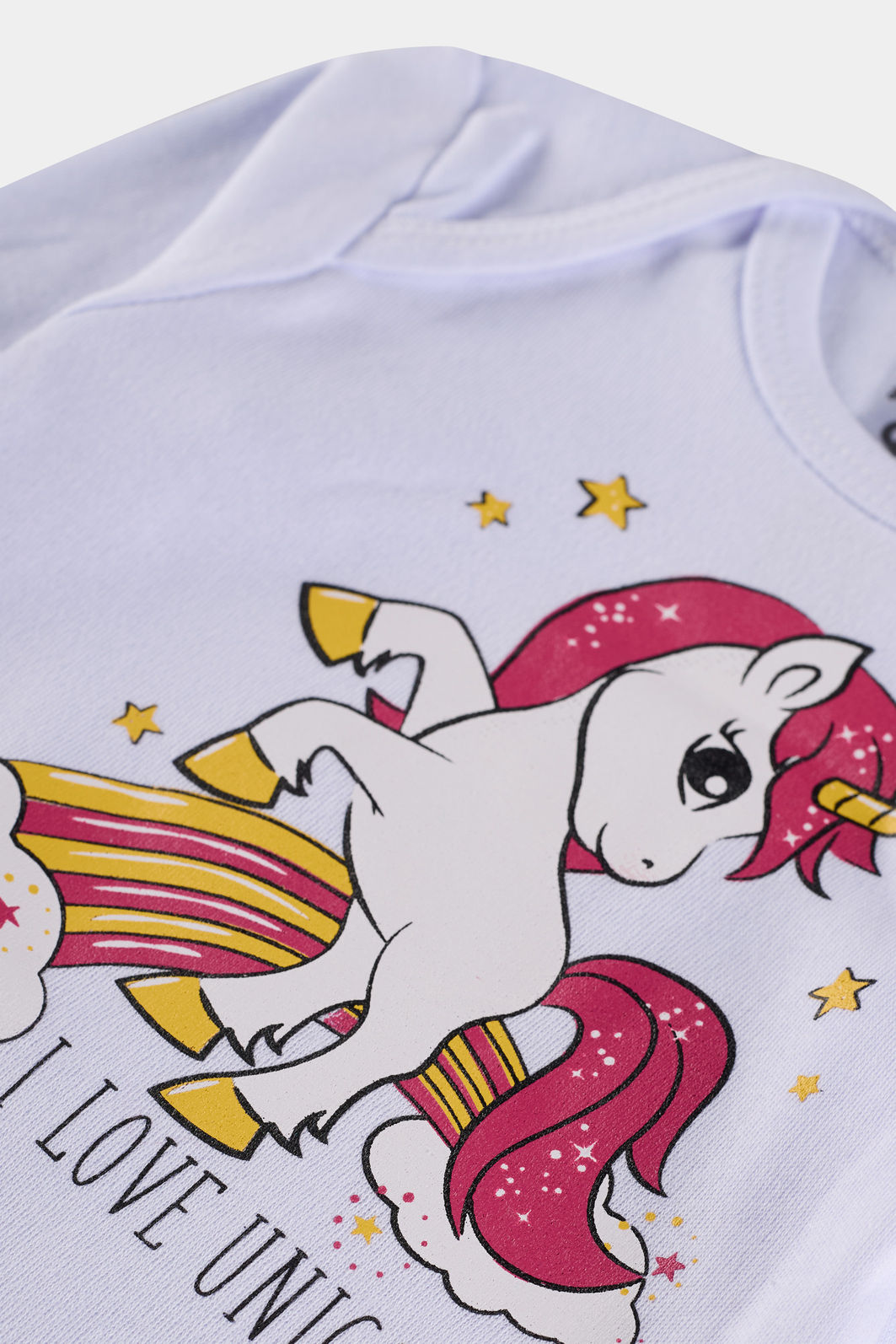 Conjunto Suedine Longo Love Unicorn Branco Stolf