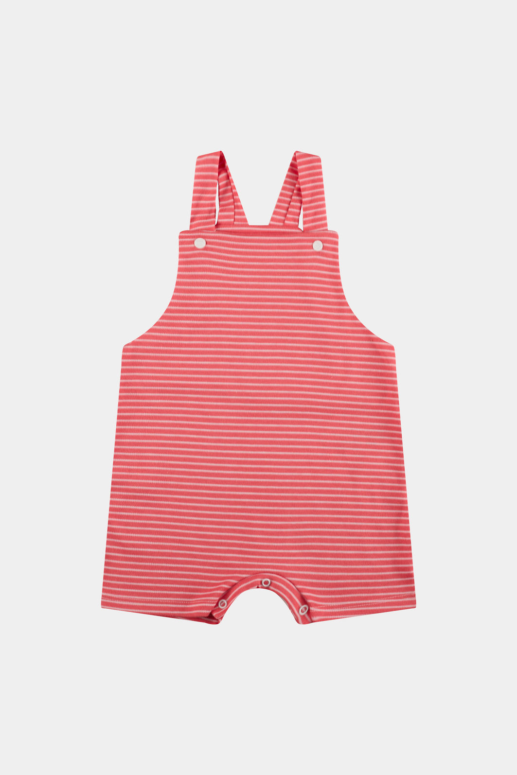 Jardineira Suedine Listrada Vermelha Stolf