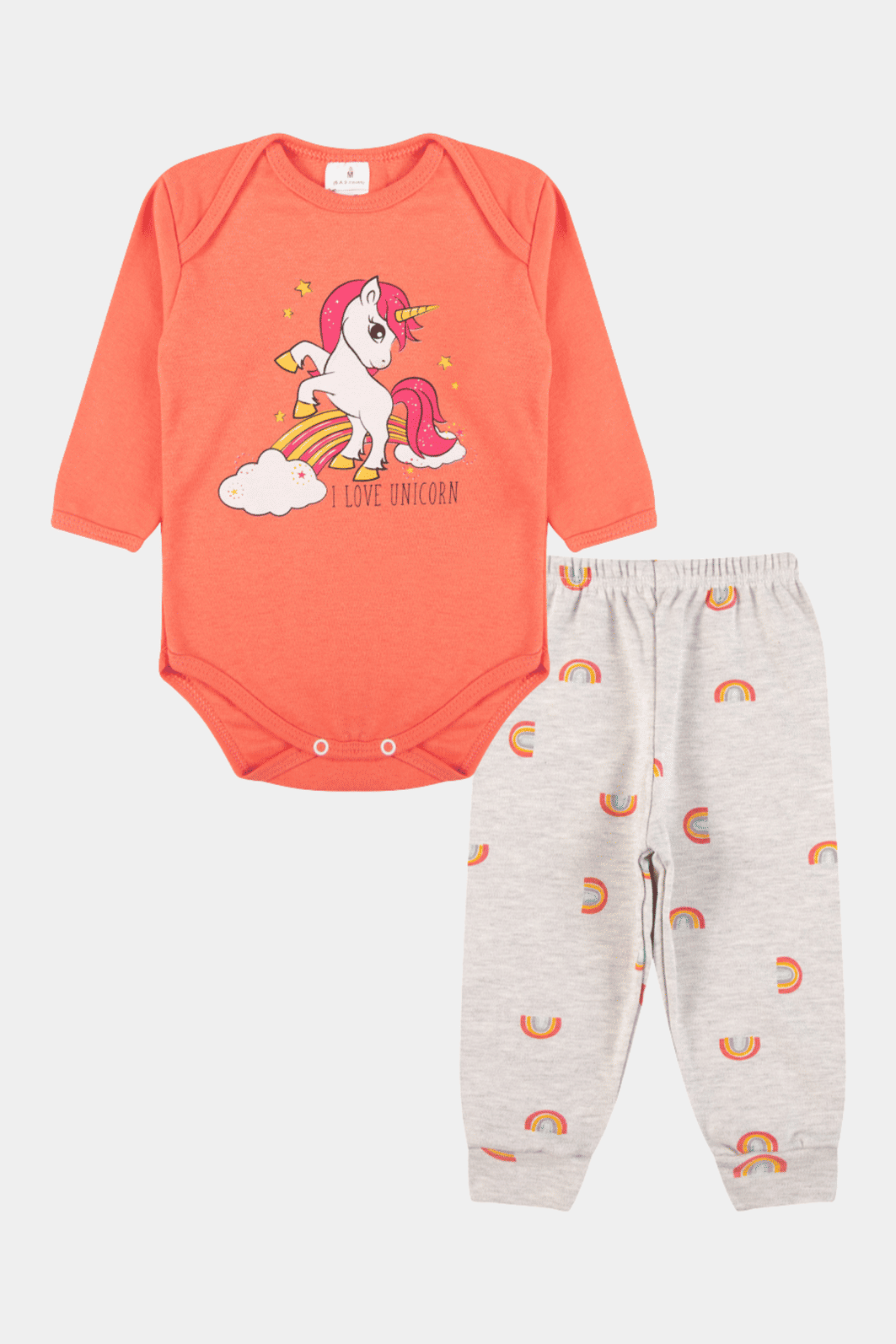 Conjunto Suedine Longo Love Unicorn Coral Stolf Conjunto Suedine Longo Love Unicorn Coral Stolf