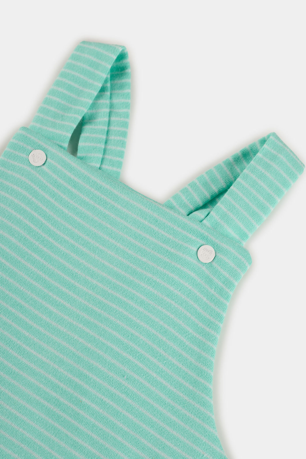 Jardineira Suedine Listrada Verde Stolf