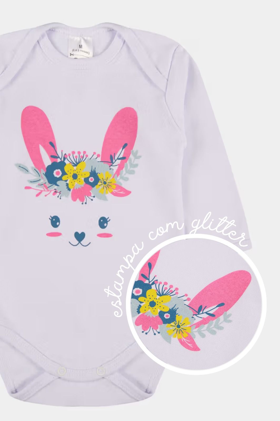 Conjunto Suedine Longo Orelha Coelha Branca Stolf