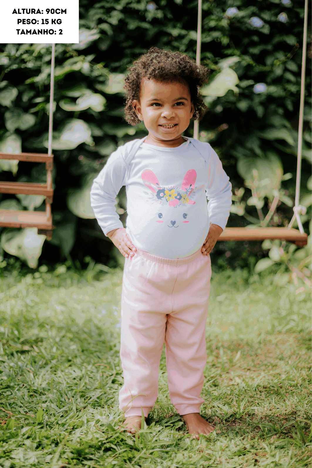 Conjunto Suedine Longo Orelha Coelha Branca Stolf