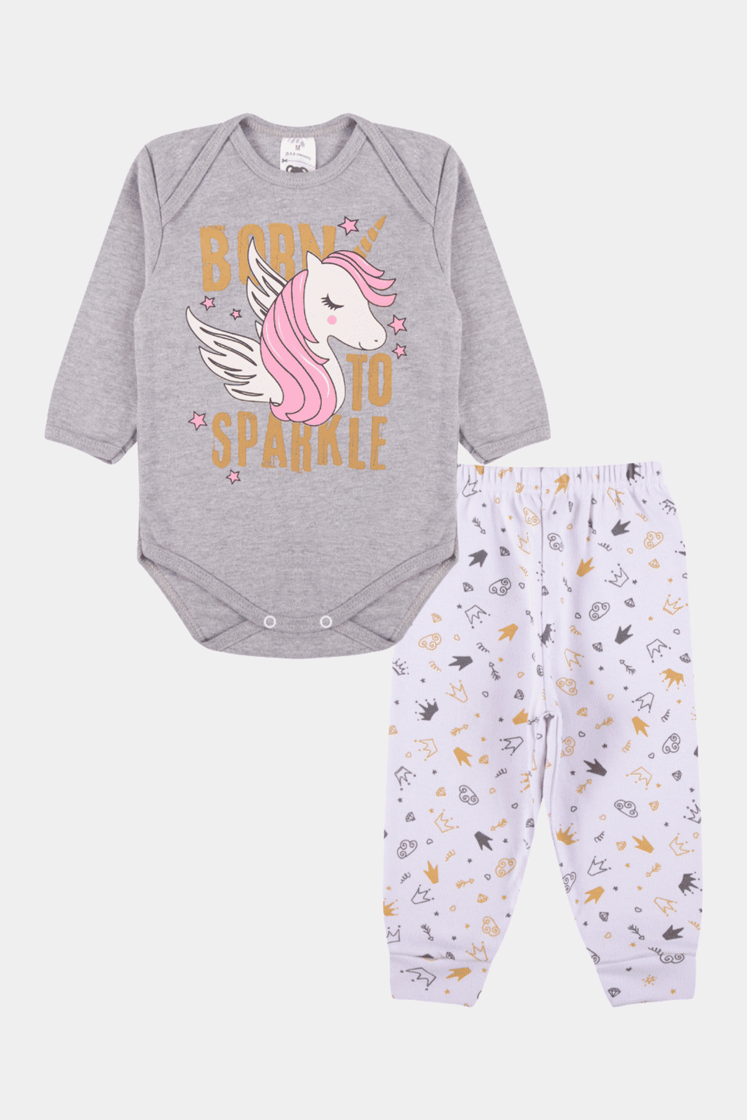 Conjunto Suedine Longo Unicórnio Mescla Stolf