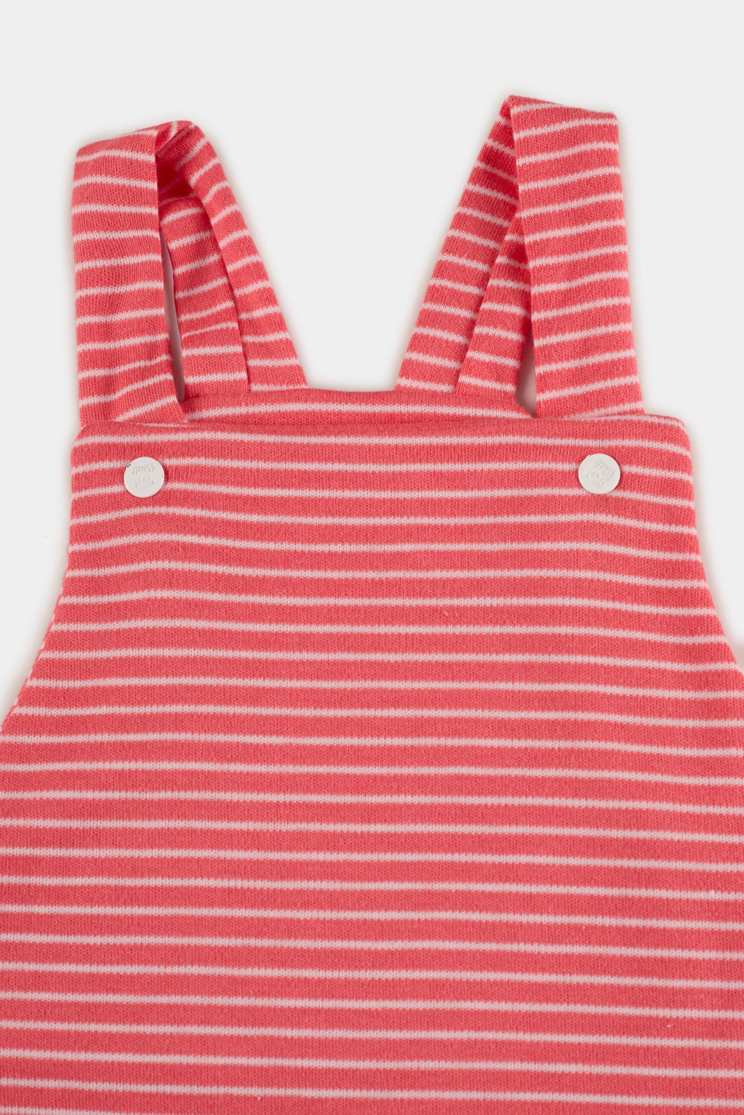 Jardineira Suedine Listrada Vermelha Stolf