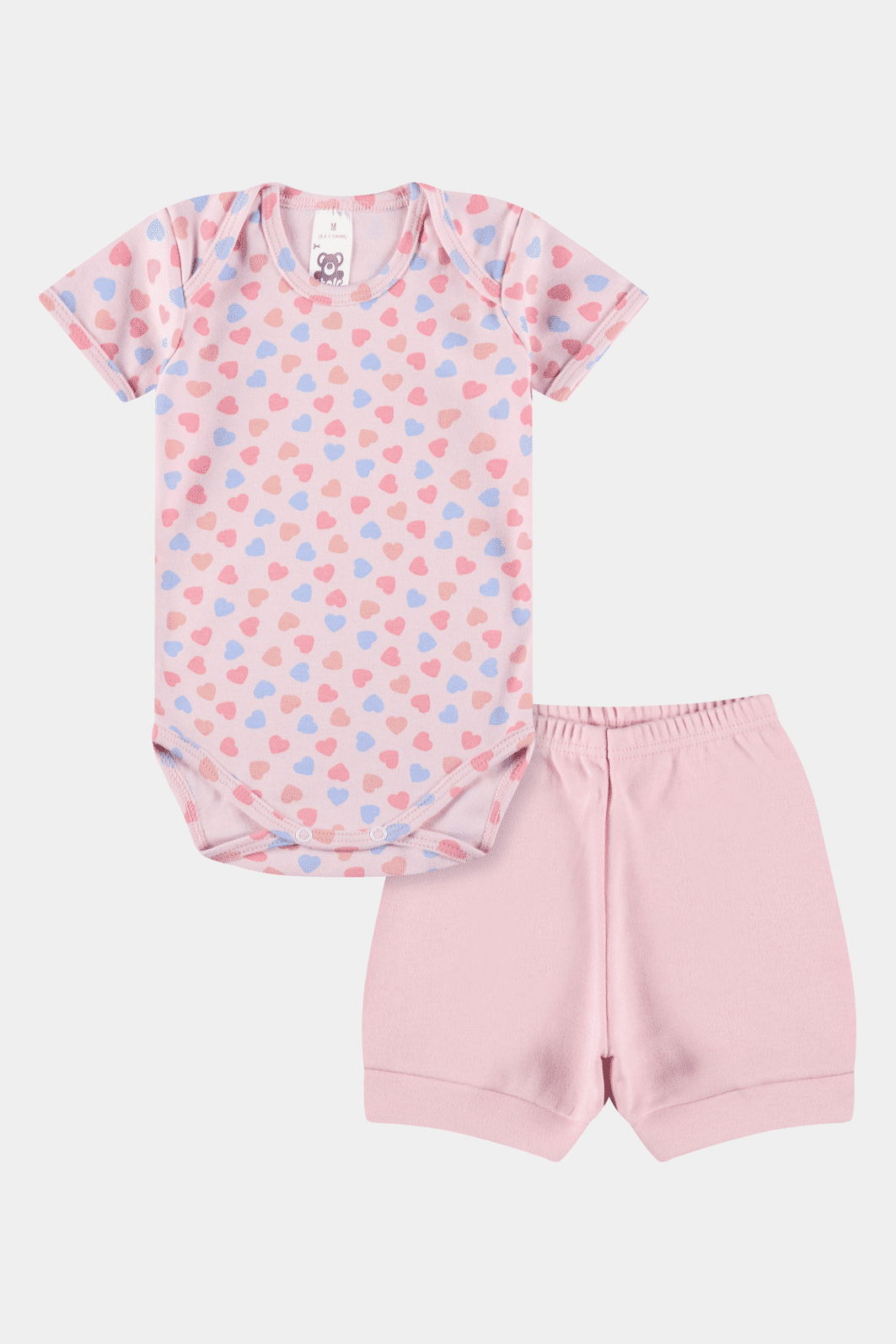 Conjunto Suedine Curto Coração Rosa Stolf Conjunto Suedine Curto Coração Rosa Stolf