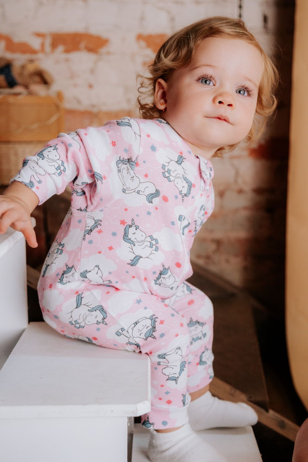 Macacão Ribana Longo Unicórnio Stolf Macacão Ribana Longo Unicórnio Stolf